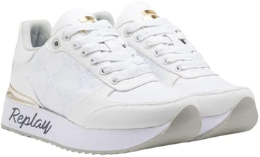 REPLAY Damen Sneaker mit Plateau, Weiß (White White 749), 40 im Sale